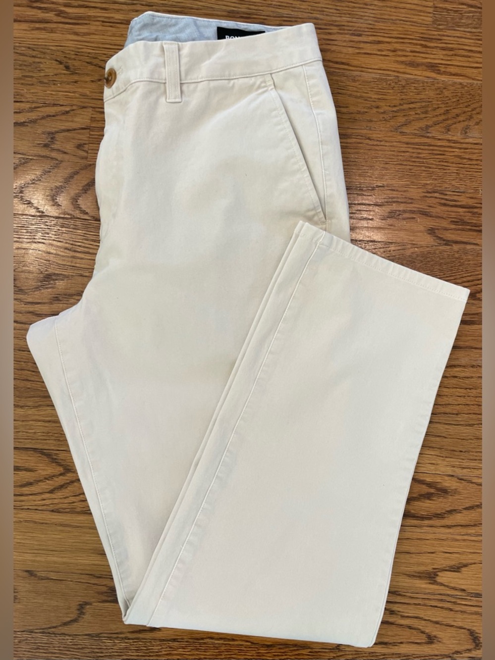 Bonobos Stretch Washed Chino Pants 33x28 Light Khaki Slim Fit Casual Lightweight